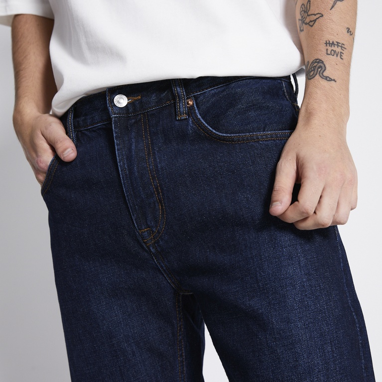 Straight jeans "New Classic" Dark Blue Worn